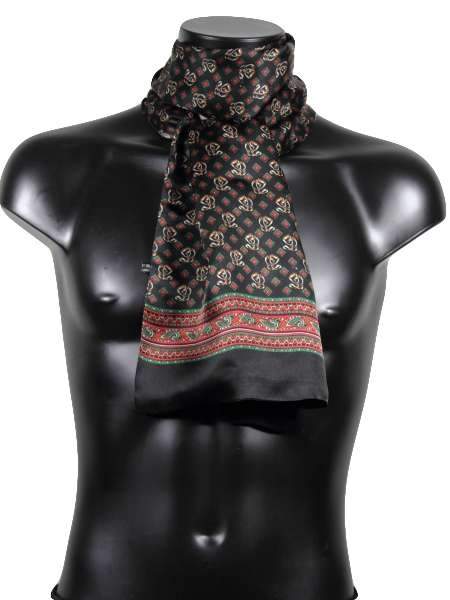 ZLTdream Voiles et écharpes 100 % soie pour femme 250 x 110 cm,  Noir-bordeaux : : Mode